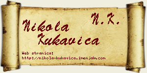 Nikola Kukavica vizit kartica